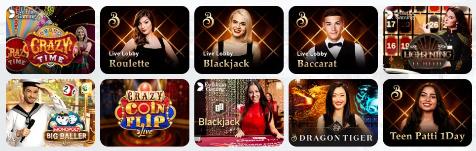 Jeux de casino en direct BETSSON CASINO